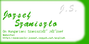 jozsef szaniszlo business card